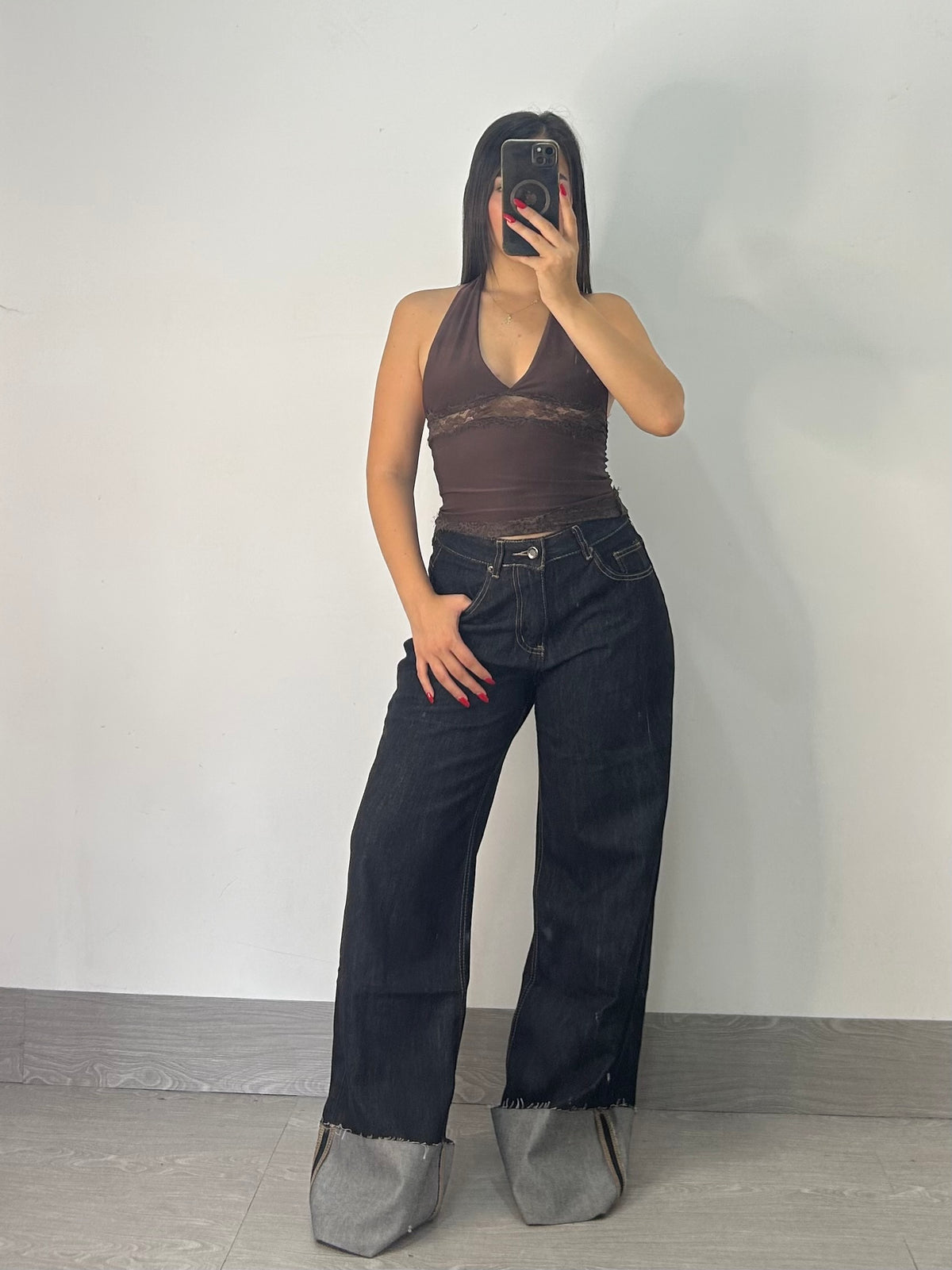 JEANS PIEGONE BLACK